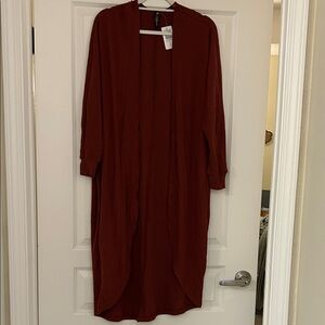 Torrid Brick Red Open Robe